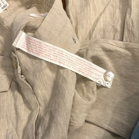 Sovere linen Cream Wide-Leg Pants - Picture 12 of 12